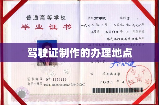 电白驾驶证制作的办理地点