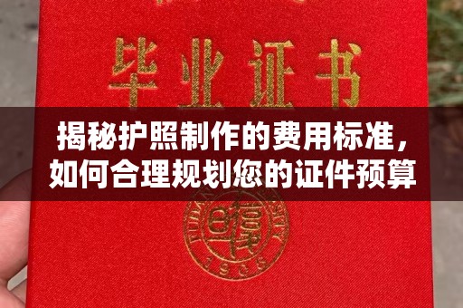 电白揭秘护照制作的费用标准，如何合理规划您的证件预算