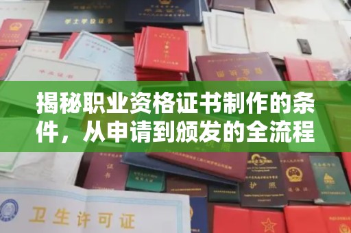 电白揭秘职业资格证书制作的条件，从申请到颁发的全流程解析