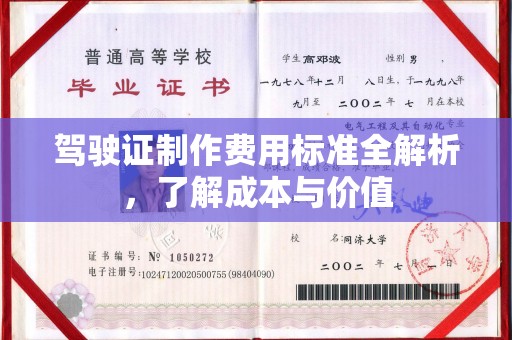 电白驾驶证制作费用标准全解析，了解成本与价值