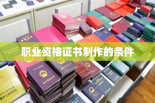 电白职业资格证书制作的条件