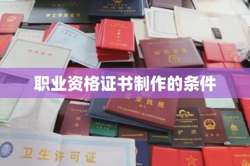 电白职业资格证书制作的条件