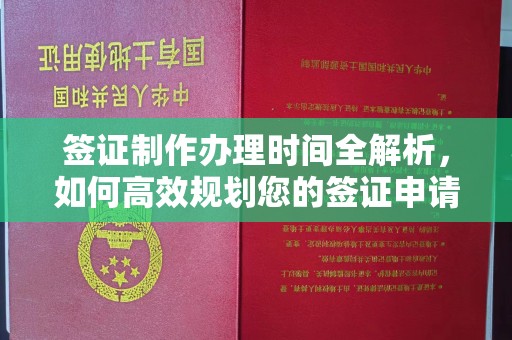 电白签证制作办理时间全解析，如何高效规划您的签证申请流程