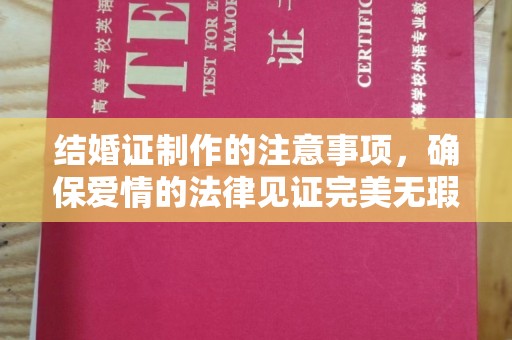 电白结婚证制作的注意事项，确保爱情的法律见证完美无瑕